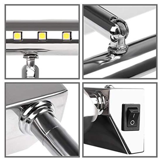 Зеркальный светильник настенный регулируемый угол теплый/белый свет высокая яркость светодиодный светильник для ванной комнаты для спальни