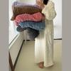 Soft Flannel Women's Nightgown Thickened Jacquard Sleepwear Dress Solid Color Comfortable Night Dress