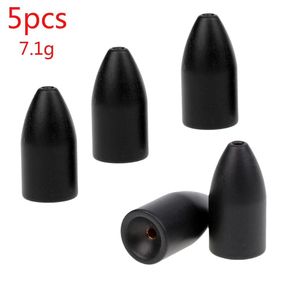 5Pcs High Quality Line Sinkers Weights Sinker Brass Hook Connector Tungsten Fishing Lead Fall