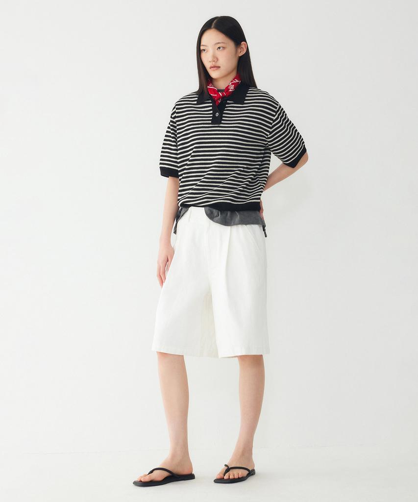 STUDIO TOMBOY Striped Collar Pullover_Black 9176352971