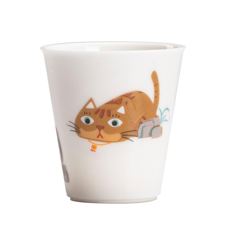 45 мл Чашка для чая для кошки Набор для чая Гунфу Чашка для дегустации Ручная работа Керамика Дзен Китайская чайная церемония