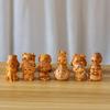 Yousheng Zodiac Animal Figurine Handcrafted Wood Chinese Zodiac Signs Multifunctional Mini Zodiac Table Decoration Gift for Zodiac Enthusiasts