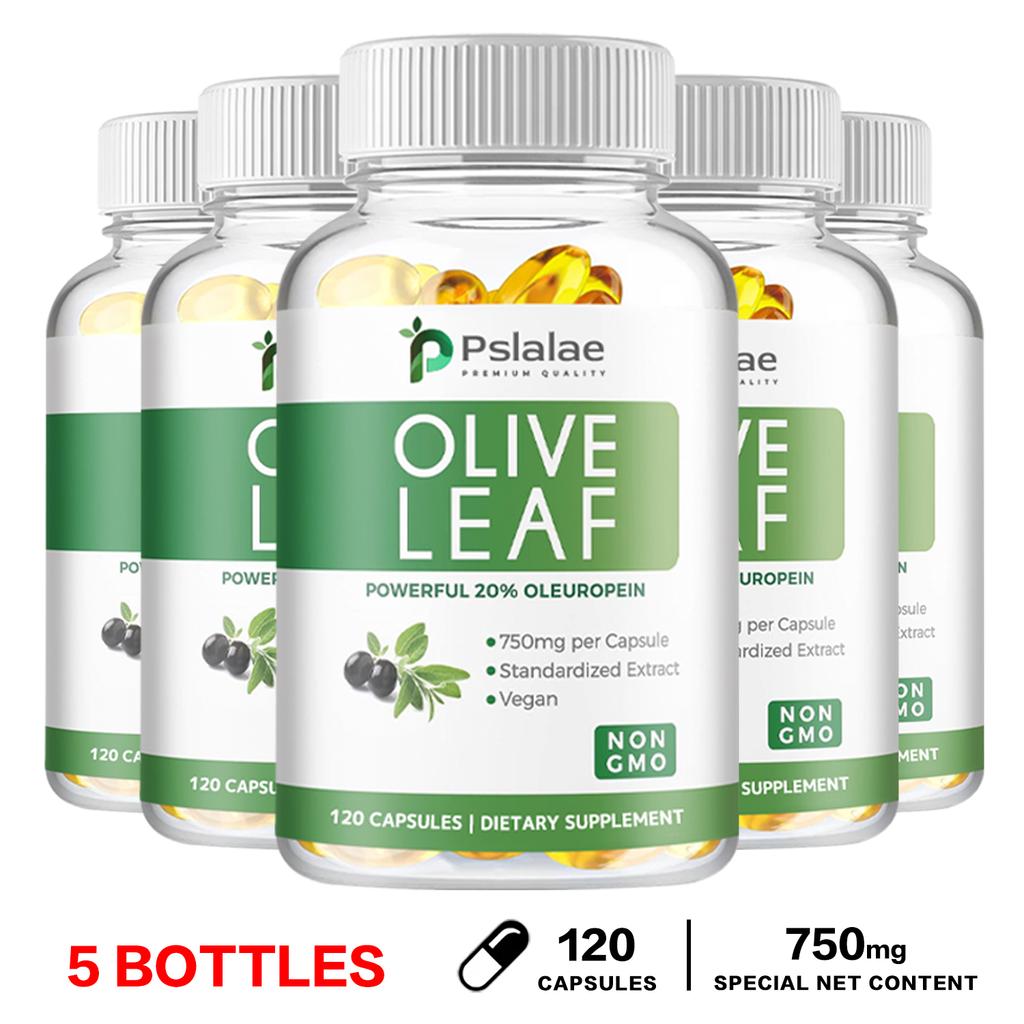 Pslalae - Olive Leaf Extract Capsules - 750 mg Olive Leaf Extract with 20% Oleurotin