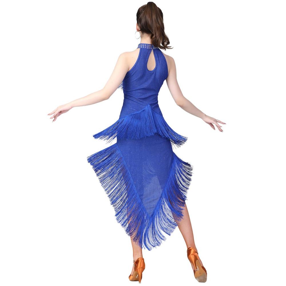 Women's Sequined Fringed Latin Dress