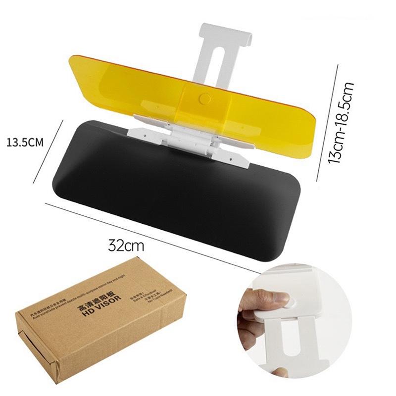 2 в 1 автомобильный солнцезащитный козырек поляризованный солнцезащитный козырек прозрачный неослепляющий автомобильный зеркальный экран день-ночь регулируемое лобовое стекло автомобильный аксессуар