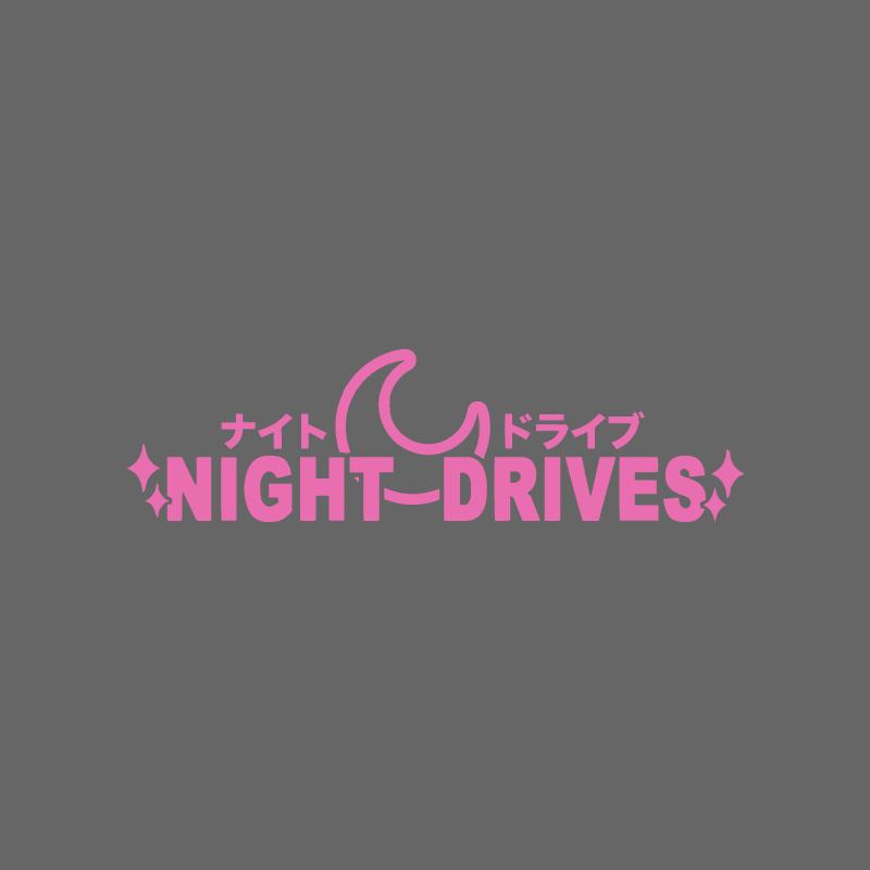NIGHT DRIVES JDM windshield side window body modification personality pull flower waterproof car sticker motorcycle car sticker