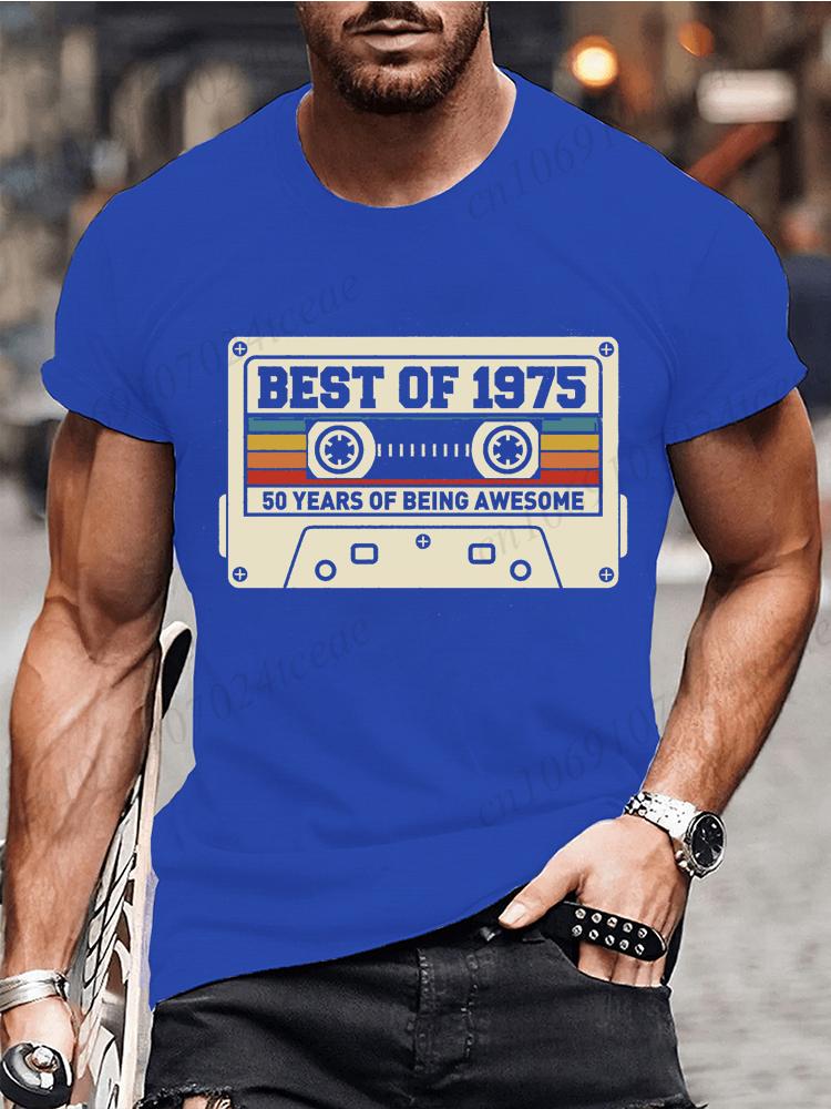 Best of 1975 50th Birthday Shirt, Retro 1975 Cassette T-shirts, Vintage 50th Birthday Gift for Women Men Tshirt, Party Tee Shirt