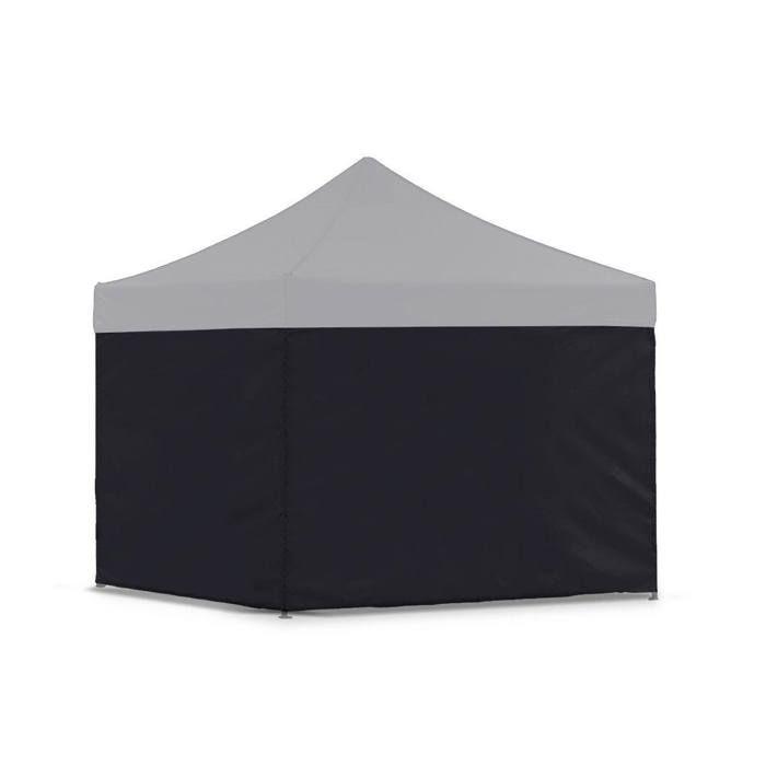 Pavillon pliable - Tourtecs 3x3m - Noir - Imperméable - Résistant aux UV