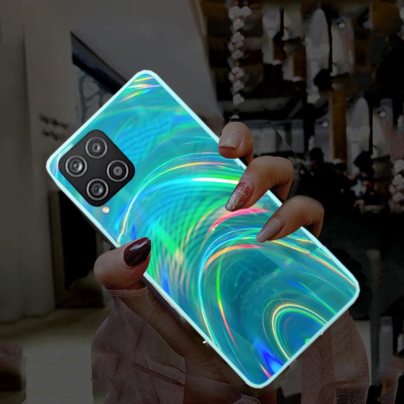 Чехол для Samsung M32, роскошный блестящий чехол с радужным зеркалом, мягкая задняя крышка из ТПУ для Samsung Galaxy M32 4G 5G, блестящий чехол для телефона Samsung M 32, противоударные чехлы