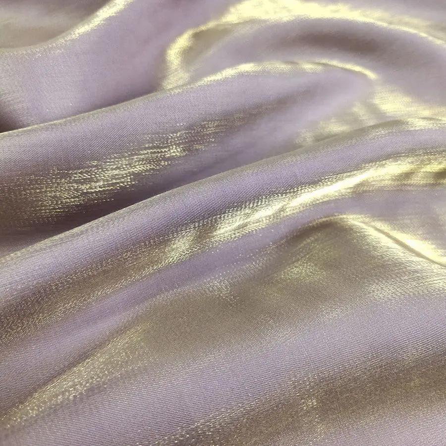 Smooth Gradient Reflective Fabric Shiny Per Meter for Shirt Skirt Wedding Dress Doll Clothes Diy Sewing Designer Cloth Soft Blue