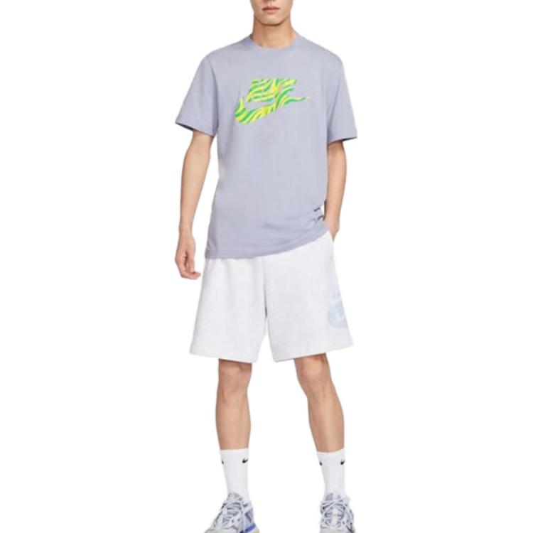 Nike Футболки Мужские Серые С Круглым Вырезом Умеренные FB9820-519