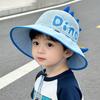 Kids Summer UV Protection Sun Hat Boys Girls Cartoon Mesh Breathable Wide Brim Fisherman Cap for Outdoor Shade
