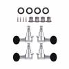 Silver Black Color Ukulele Machine Heads 2L2R Configuration Locking Tuners Set  For Ukulele