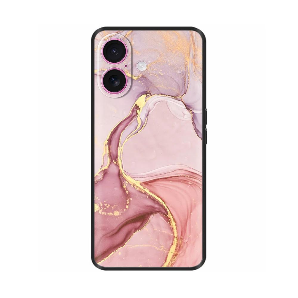 Для iPhone 16 Чехол 16 Pro Силиконовый ТПУ Черный Матовый Чехол для Телефона Для Apple iPhone 16 Pro Max Чехол-Бампер для iPhone16 Plus