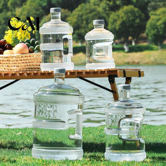 Durable Water Storage Jar Plastic Jug with Handle And Leakproof Cap, Reusable Twist Off Cap Container Portable Bottle, Transparent for Home