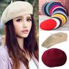 Wool Beret Women's Autumn Winter Retro All Match Caps Candy Colored Painter Octagonal Bud Hat