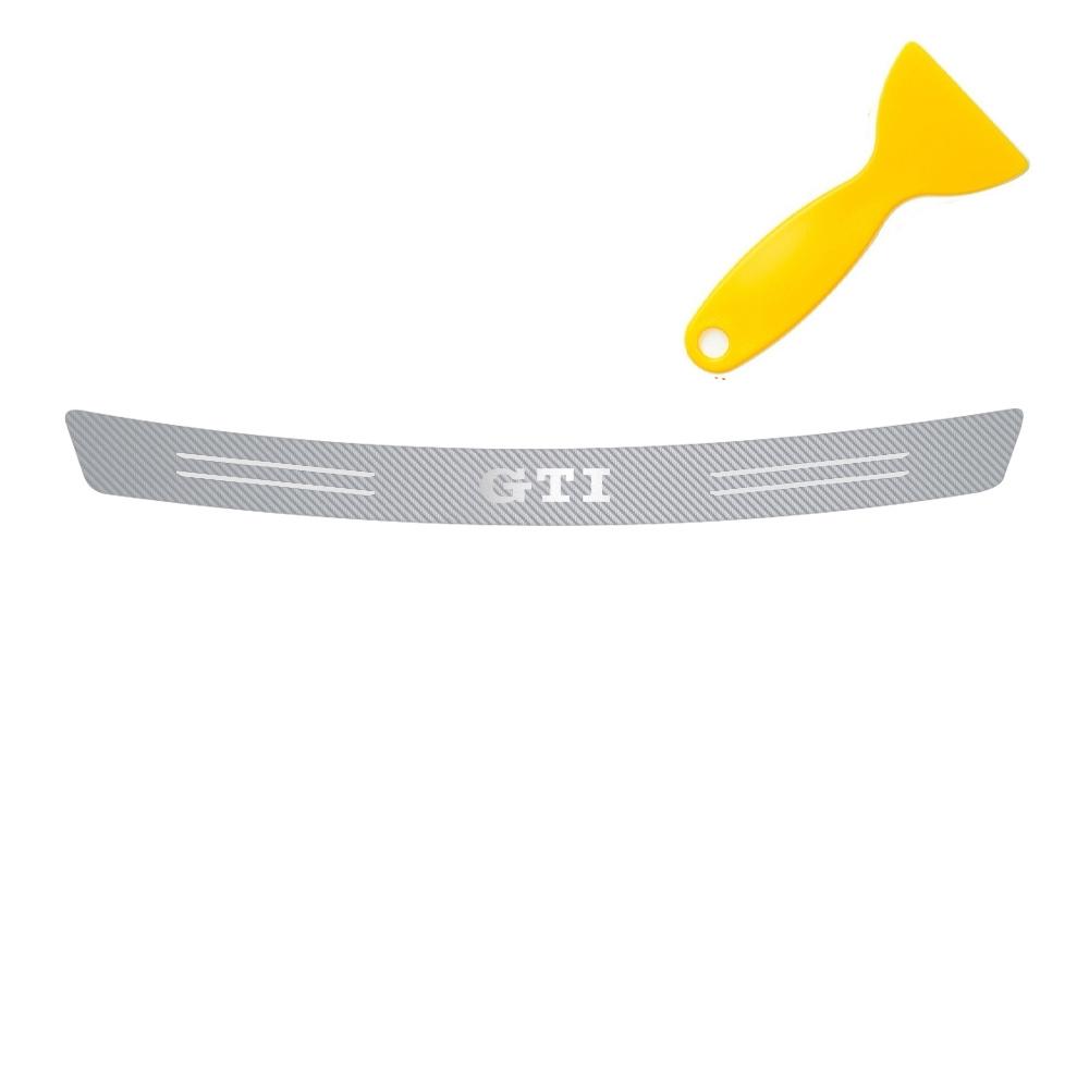 SVLHP1 Car Carbon Fiber Rear Bumper Trunk Protection Stickers for Volkswagen VW GOLF MK6 Polo id6 Tiguan CC PASSAT GTI R Line Scirocco