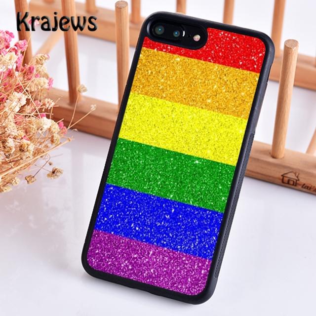 Krajews Gay Lesbian LGBT Rainbow Pride ART Phone Case For iPhone 17 Air 16 15 14 plus 11 12 13 pro max coque Fundas