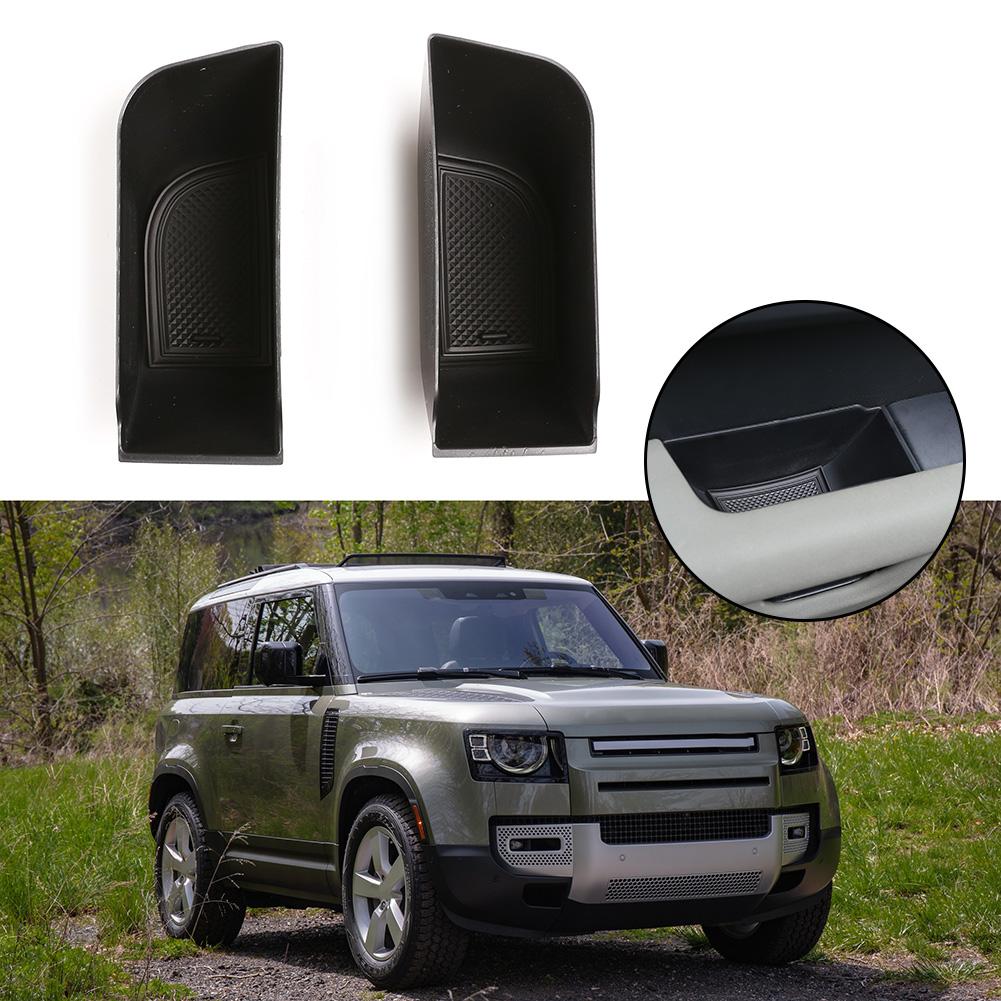 1 Pair For Defender 90 110 Blcak Car Door Storage Box Phone Tray 2020-2023 High-capacity Car Accessories