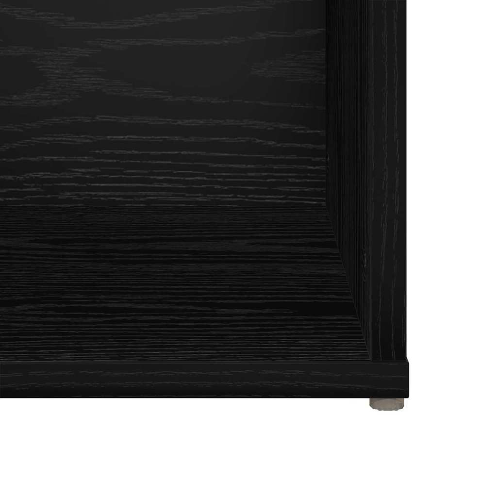 TV Cabinet Set 2 pcs Black Oak Effect 37 x 35 x 107 cm