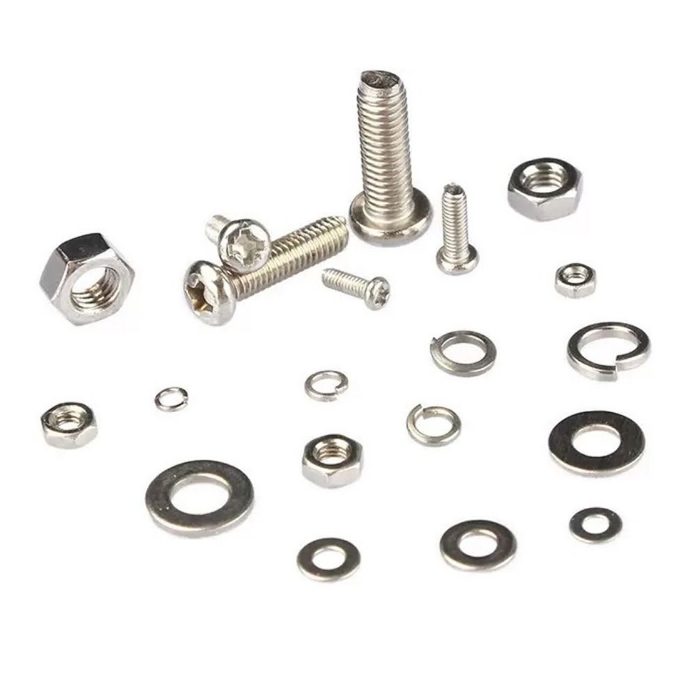 320 шт./коробка Ассортимент гаек и болтов с крестообразным шлицем и круглой головкой Набор болтов, гаек, шайб Купольный инструмент