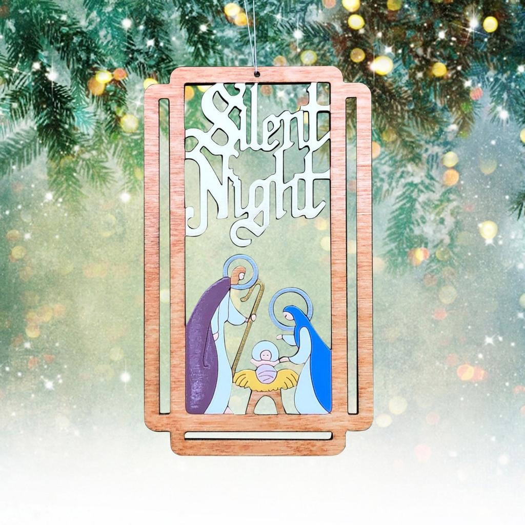 Nativity Christmas Ornament Christmas Ornament Tree Gift Ornament Dog Print Christmas Ornaments Outdoor Home Room Window