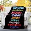 TWICE Flannel Blanket Soft All-Season Throw, Design for Camping, Car Travel, Hiking Sofa, Bed, Office Perfect Gift for Parties