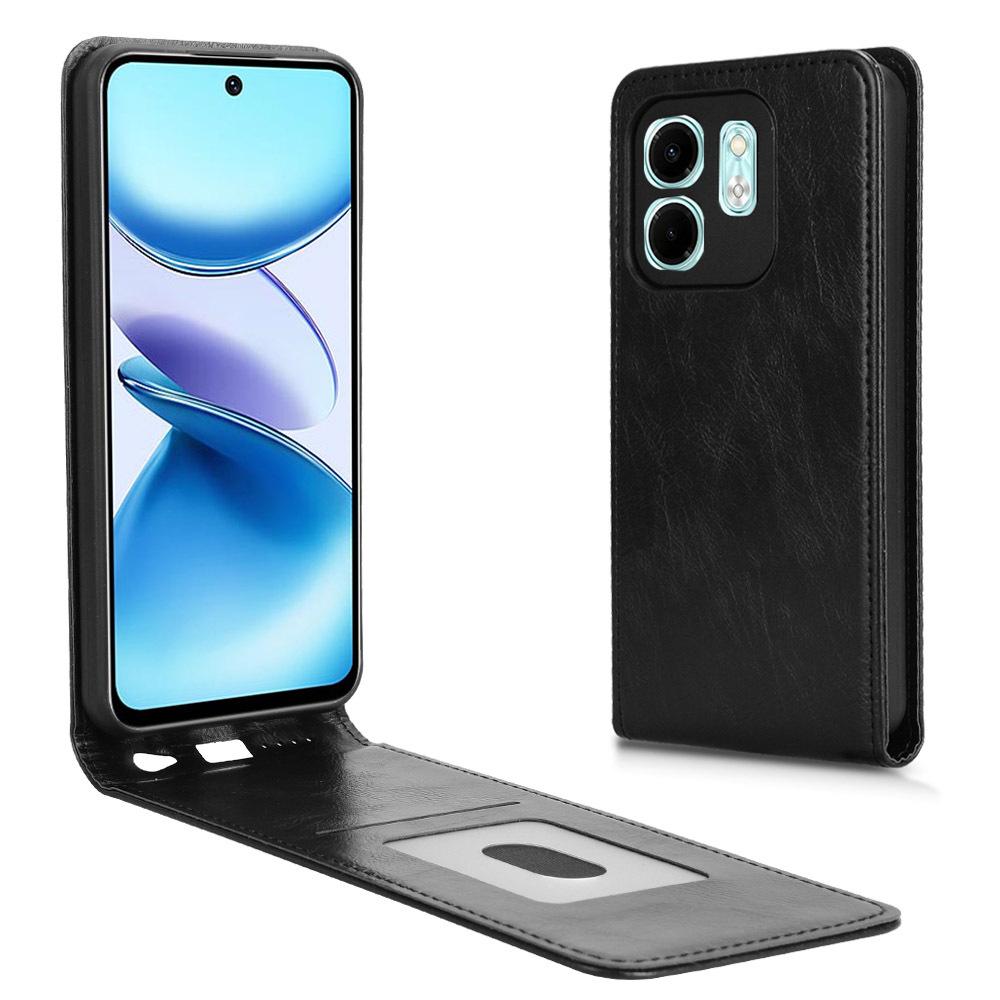 Leather Flip Cases For Infinix Hot 50i / Smart 9 Up And Down Flip Cover PU Leather Durable Protective Cover
