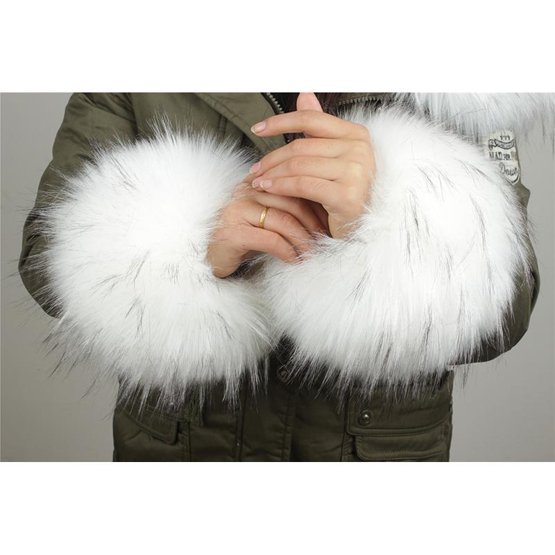 Женские плюшевые манжеты из искусственного меха, теплые пушистые мягкие перчатки на запястье, зимние перчатки