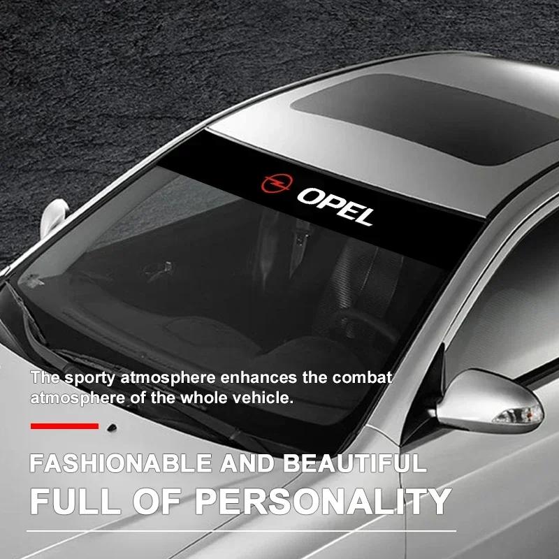 Car Sunshade Stickers Auto Front Windshield Decorative Decals For Opel Astra j g Insignia Corsa d Vectra c Zafira a Auto Gadgets