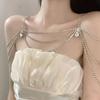 Luxury Bling Body Chain Water Drop Rhinestone Collarbone Chain Gift Women's Shoulder Chain  Bridal