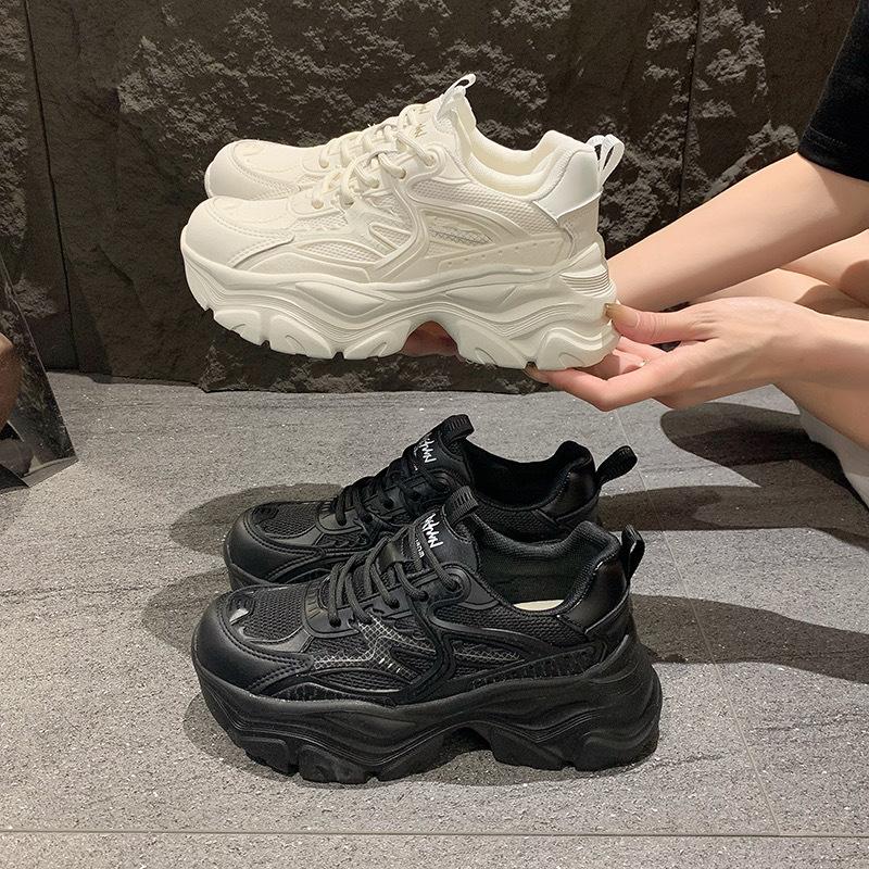 Модные летние кроссовки на толстой подошве, повышающие рост, универсальные дышащие повседневные спортивные туфли, дышащие спортивные кроссовки для фитнеса, повседневные кроссовки 35-40