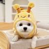 Warm Fleece Pet Pajamas Dogs Cats Winter Four-Legged Outfit Bee Design Soft Cozy