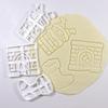 Merry Christmas Cookie Embosser Mold Cartoon 3D Santa Claus Snowman Crystal Ball Fondant Stamp Cake Decorating Tools for Baking
