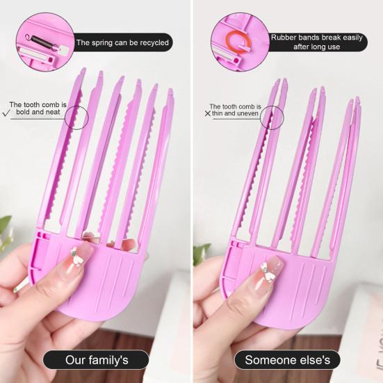 3 шт./компл. пушистая расческа для волос с зажимом для волос, бигуди, натуральный объемный гребень