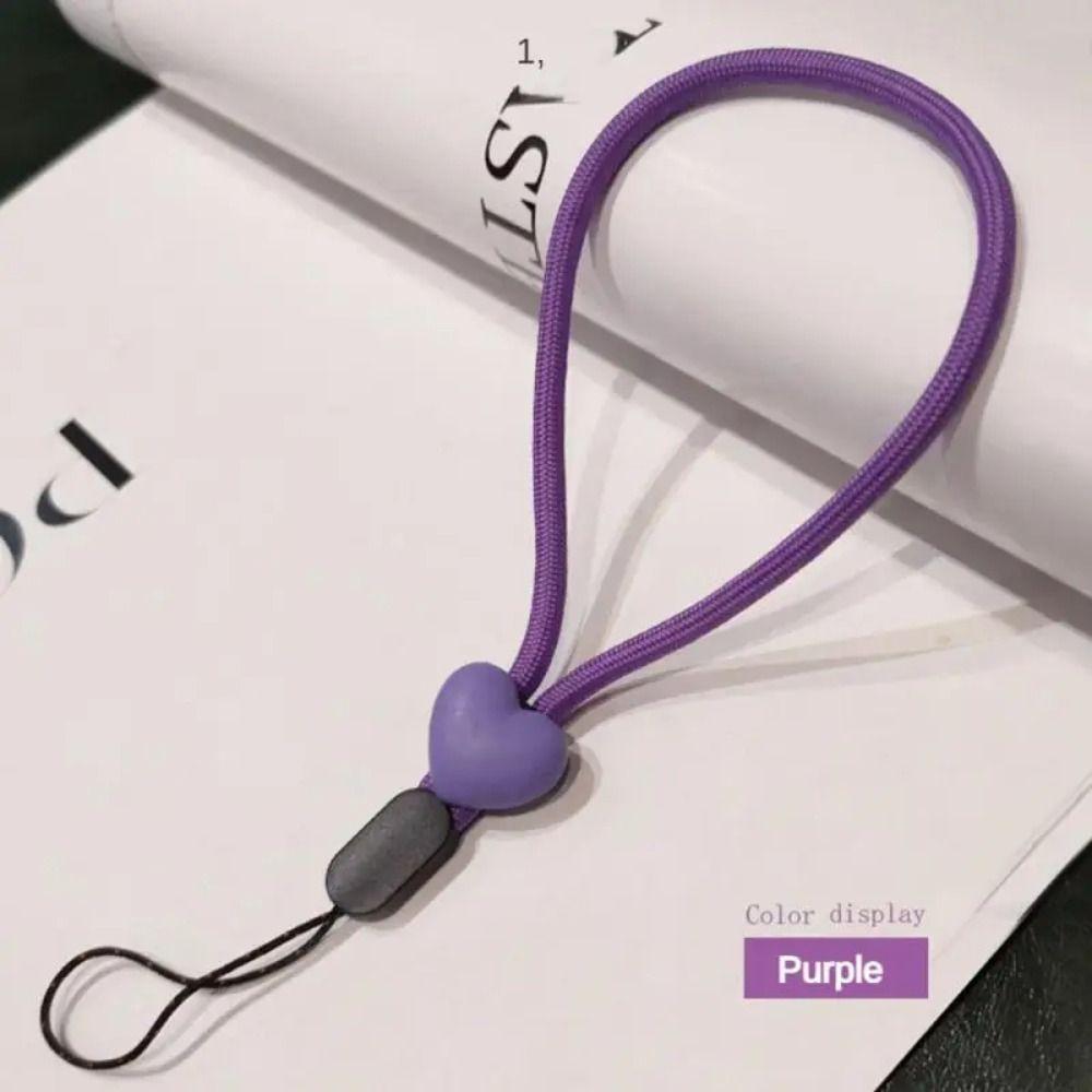 Adjustable Elastic Mobile Phone Lanyard Love Short Wrist Strap Cute Mobile Phone Phone Strap Phone