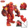 Oenux Original Savage Dinosaurs Myth Dragon Animals Model Fire Bull Octopus Monster Crab Action Figures Kids Collection Toy Gift