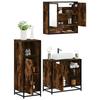 VidaXL 3-piece Bathroom Furniture Set Smoked Oak, Bathroom Cabinet, Bathroom Cupboard, Furniture of 3300997