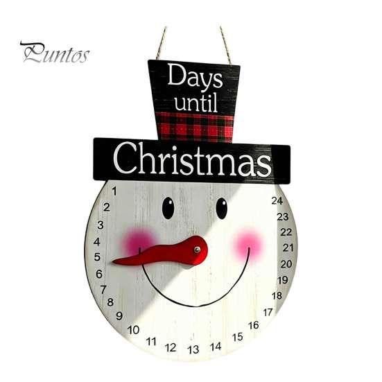 Рождественская атмосфера Украшение Календарь обратного отсчета, Многоразовый Знак 'Дней до Рождества' для подвешивания на дверь, Домашний Внутренний Рождественский Винтажный Круглый Венок Вешалка для Праздничной Стены
