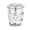 925 Sterling Silver Coffee Cup Charms for DIY Jewelry Making Women Bracelet Necklace Pendant Fine Jewelry Gift