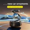 Automobile Solar Energy Double Ring Fragrance Planetary Pendulum Vehicle Suspension Rotating Perfume Seat Vehicle Interior Floating Ball Decoration
