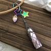 Custom New Colorful Stainless Steel Keychain Portable Folding Ladies Key Chain Ring Portable Lipstick Mesh Pocket Keyring Gift