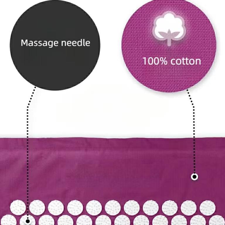 Массажный акупунктурный коврик 3 в 1 с роликом для спины и шеи