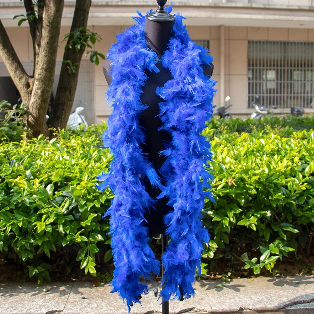 DIY 2M Индейка Перьевое Боа 38г-90г Перья Марабу Боа Окрашенные Цвета для Свадебного Шарфа Шарфа Декор Поделки Аксессуары для Костюмов