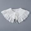 Fashion Scarf Fake Collar Shirt Women Detachable Collar Lace Neckline Women False Collar Tie White Faux Col Clothes Accessories