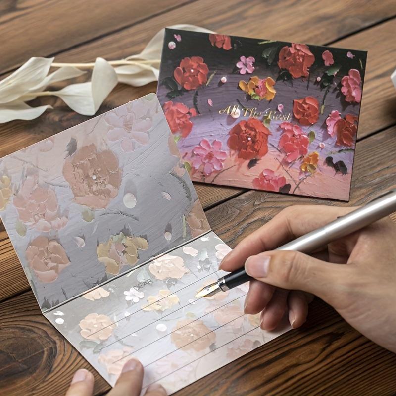 8 шт. простых поздравительных открыток с днем рождения, поздравительных открыток, конвертов и наклеек с печатью, креативных поздравительных открыток ко Дню святого Валентина