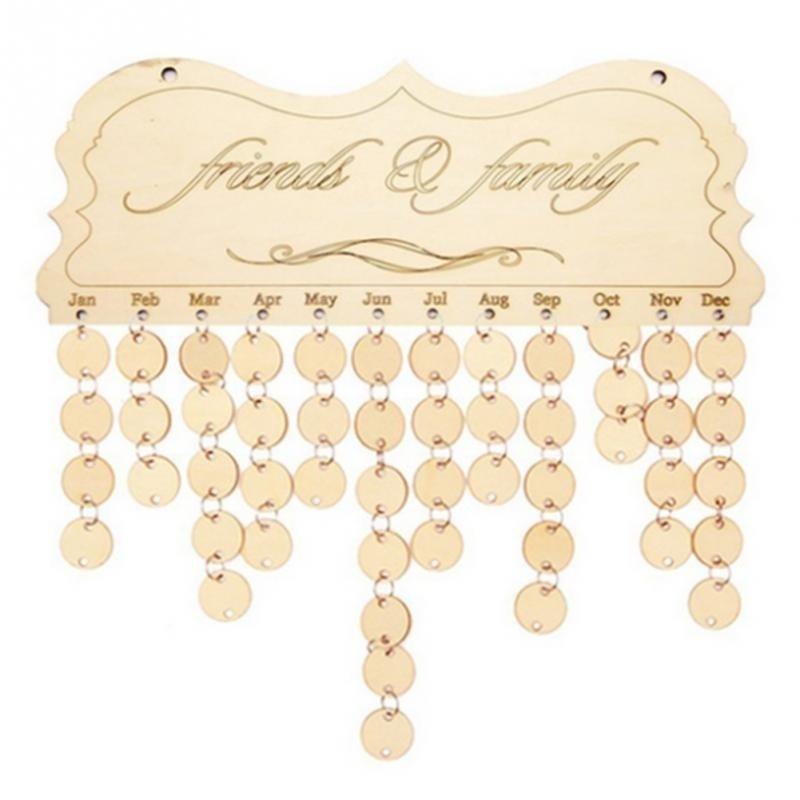 New DIY Calendar Wood Family And Friends Calendar Reminder Event Board Children Development Toys