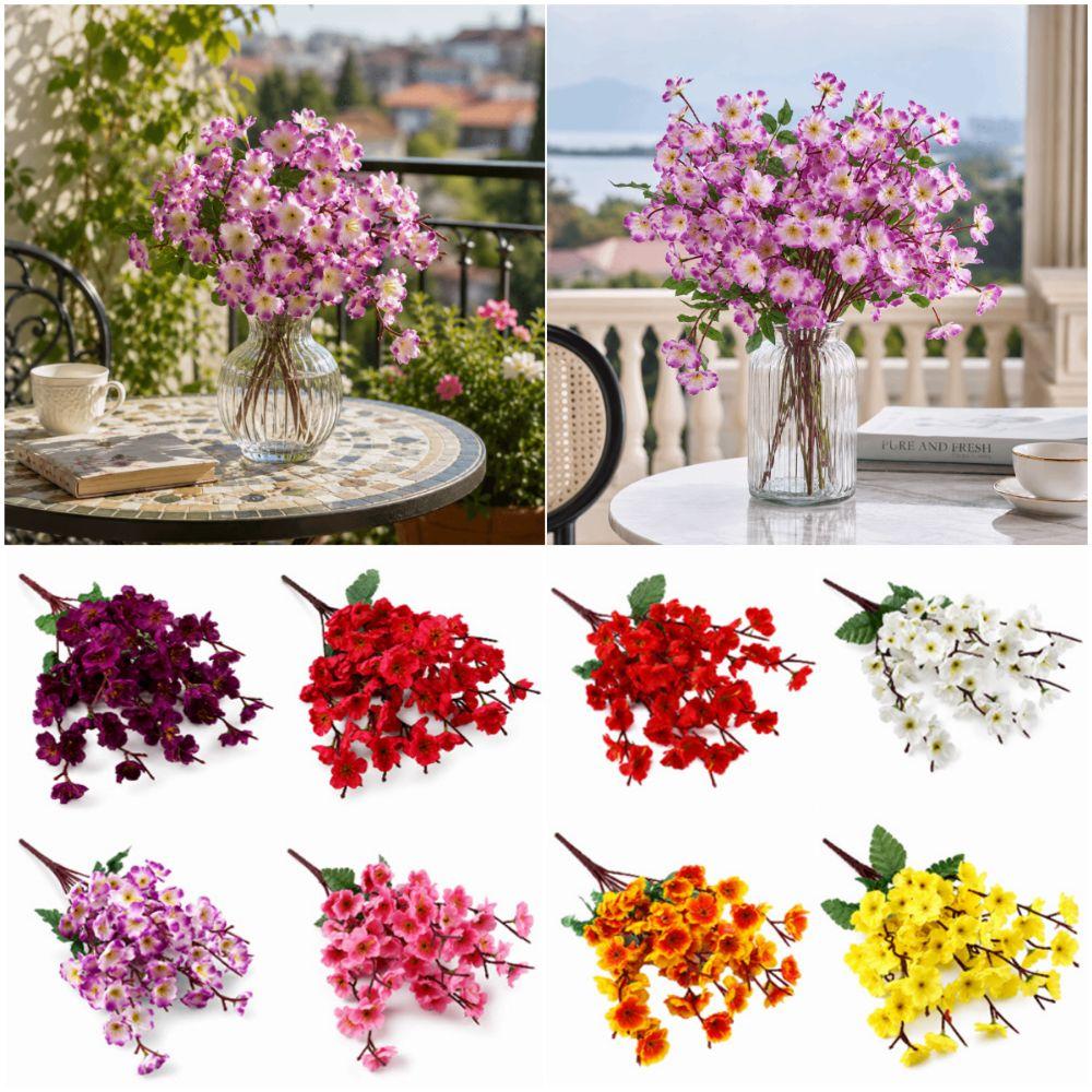 Green Leaves Artificial Flower Branches Multicolor Decorative Flower Faux Flower Home Decoration