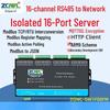 16-Port RS485 to Ethernet Serial Server Modbus Gateway