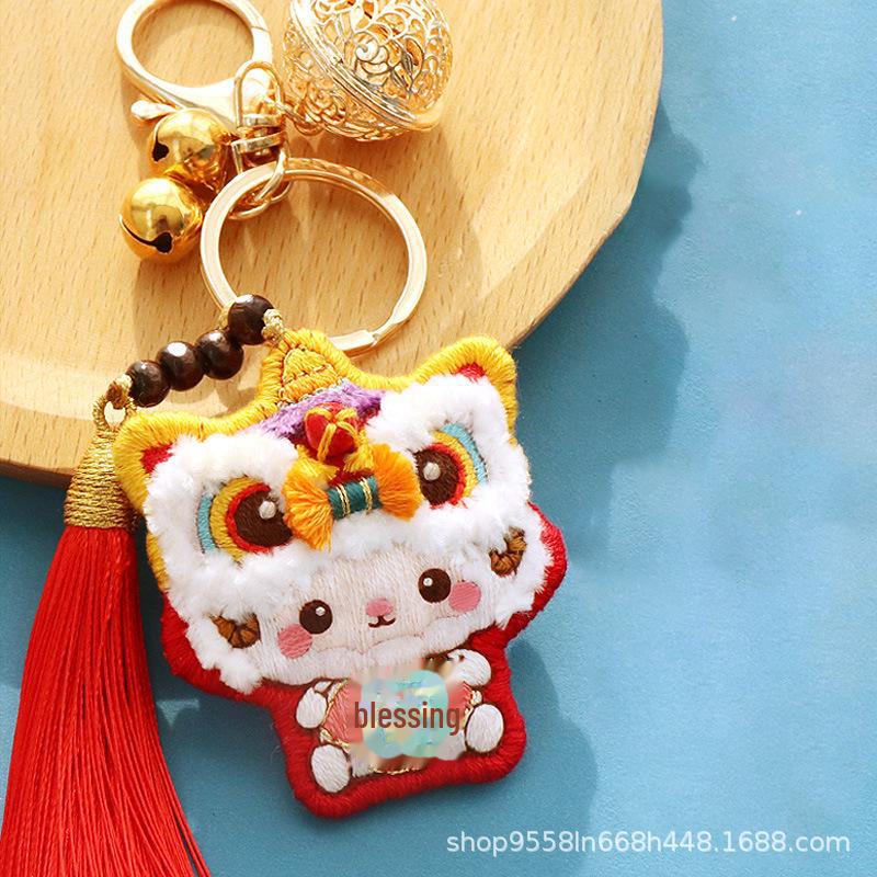 Набор для вышивки «Сделай сам» «Амулет мира»: Брелок-кошелек ручной работы в виде льва в подарок парню